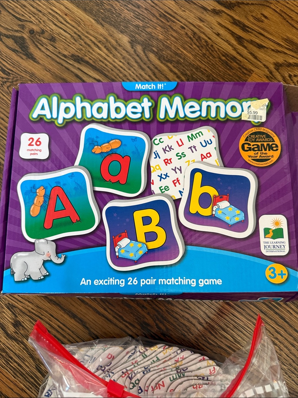 Alphabet Memory Matching Game - Purple by (no brand)
